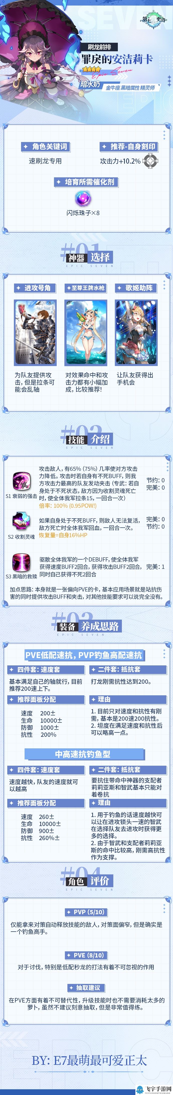 《第七史诗》4星黑暗属性精灵师罪戾的安洁莉卡解析方法